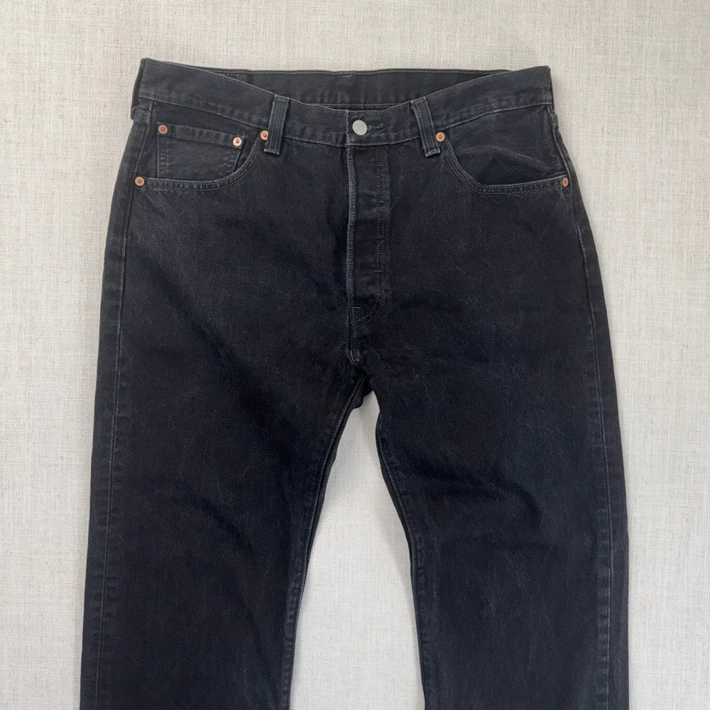 Levi's 501‎ Original Fit Black Jeans Men's 36x32 Button Fly 100% Cotton